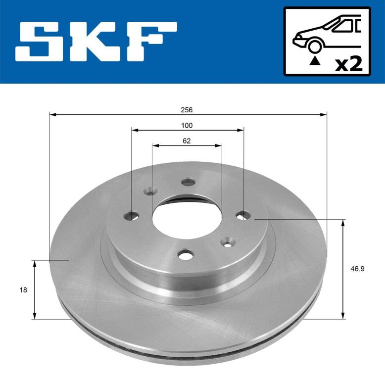 Discos de travão SKF ref. VKBD 81158 V2
