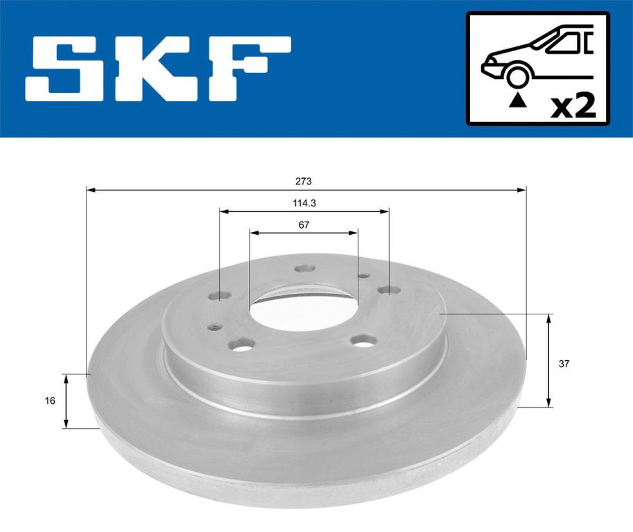 Disques de frein SKF VKBD 81168 S2