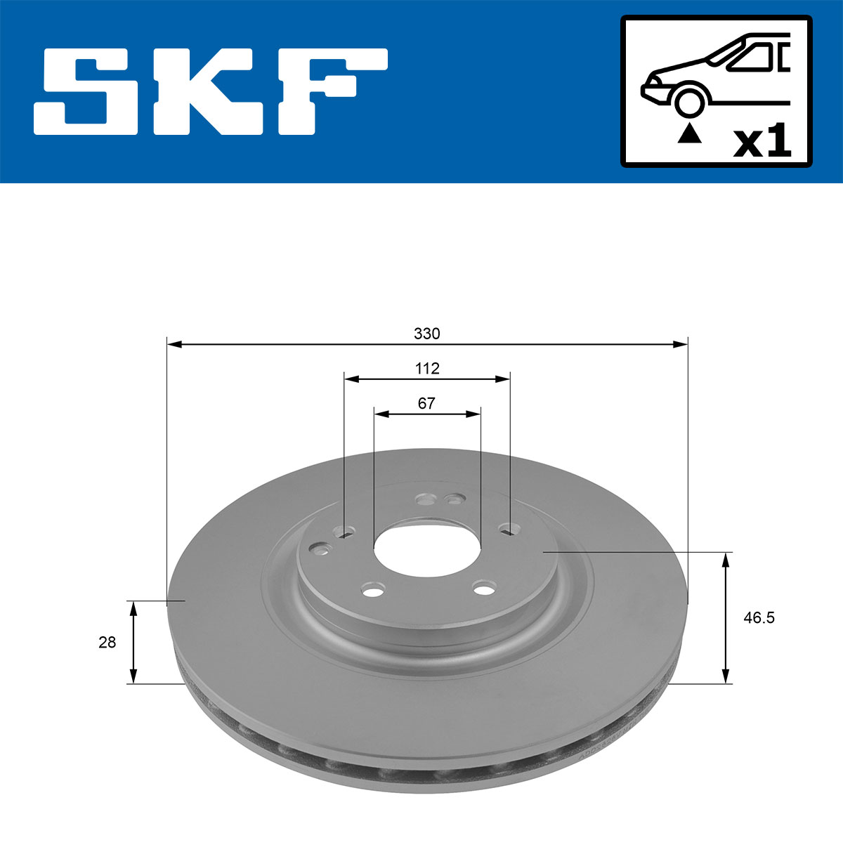 Discos de travão SKF VKBD 81217 V1