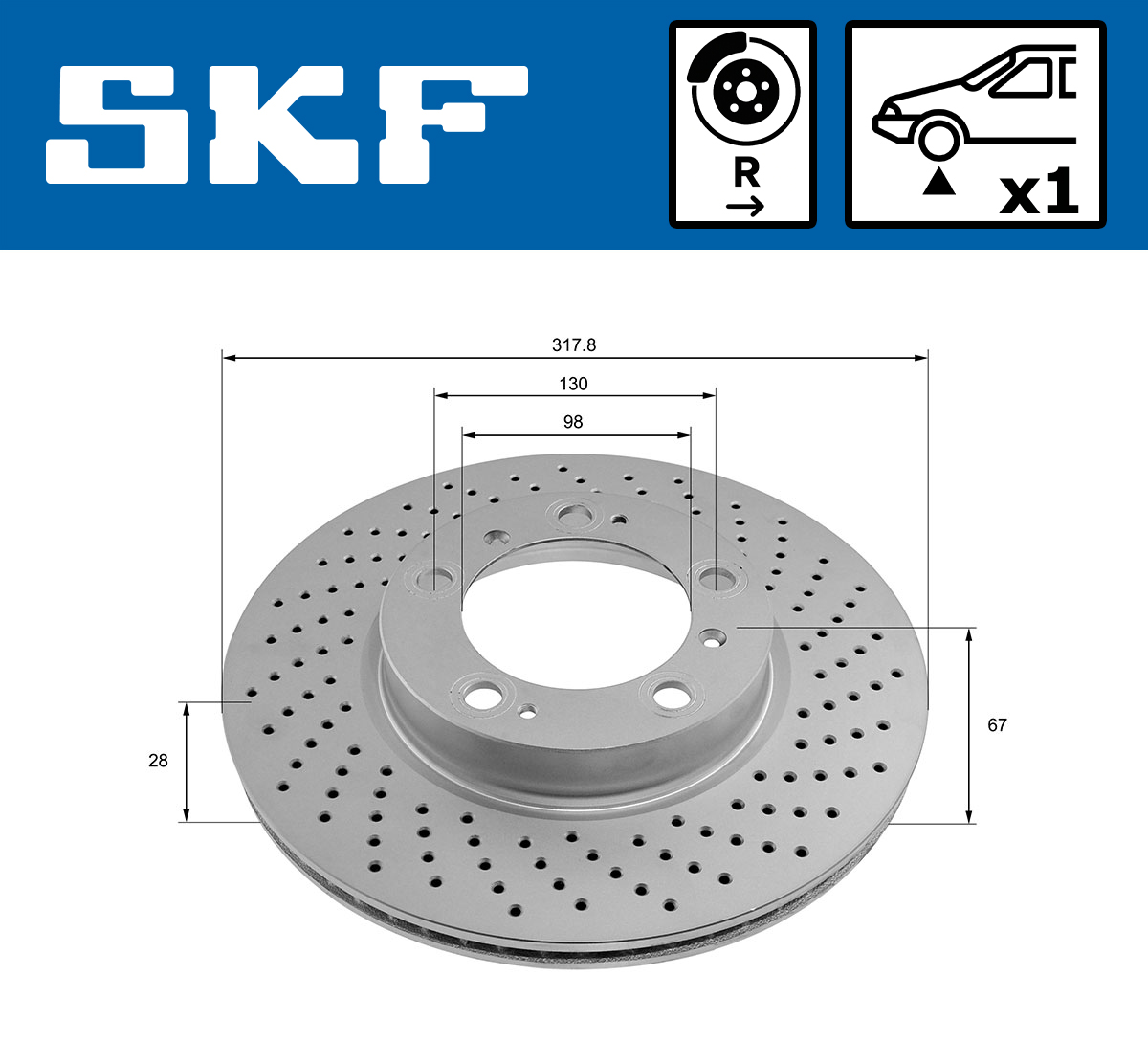 Disques de frein SKF VKBD 81223 V1