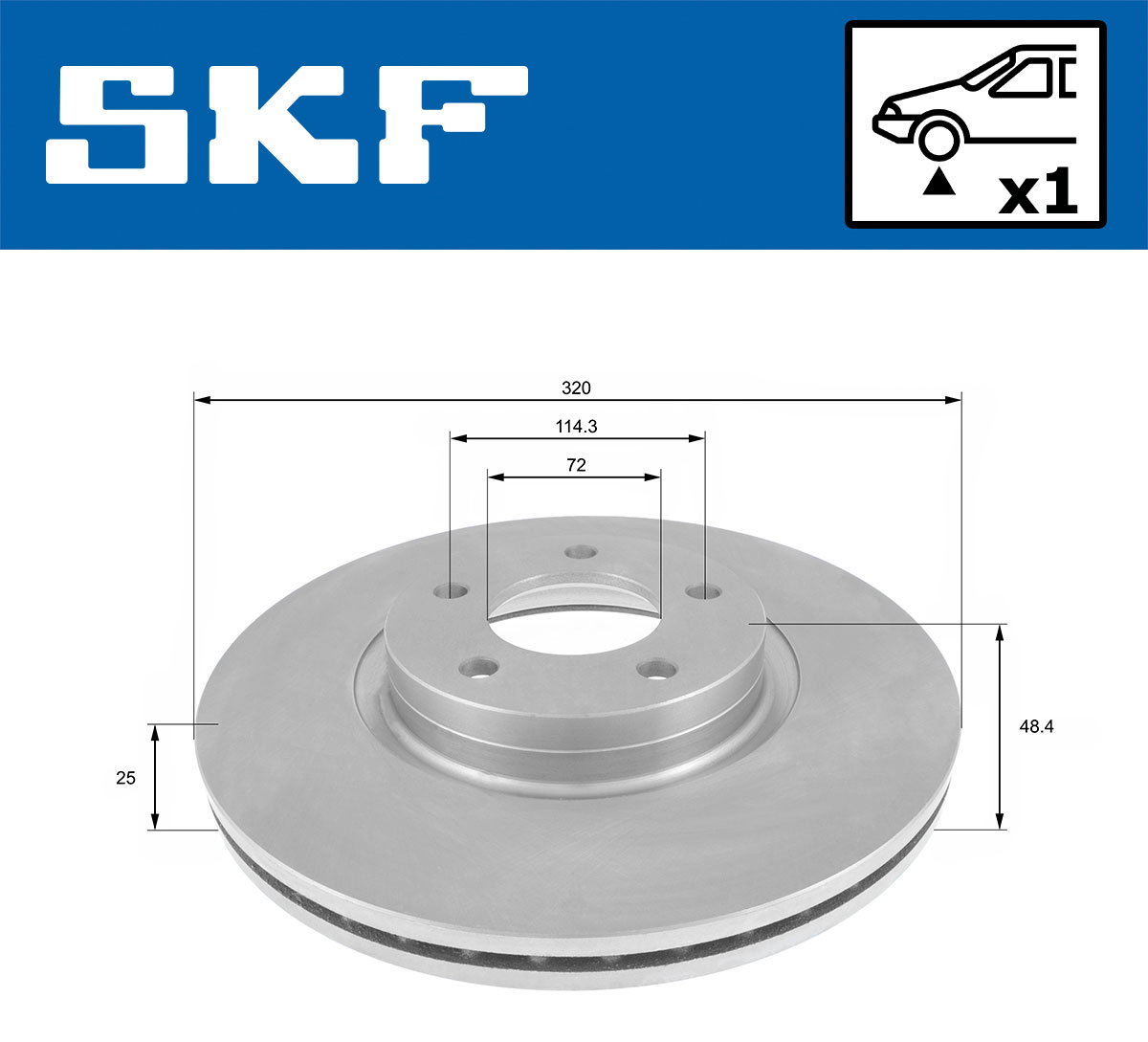 Disques de frein SKF VKBD 81224 V1