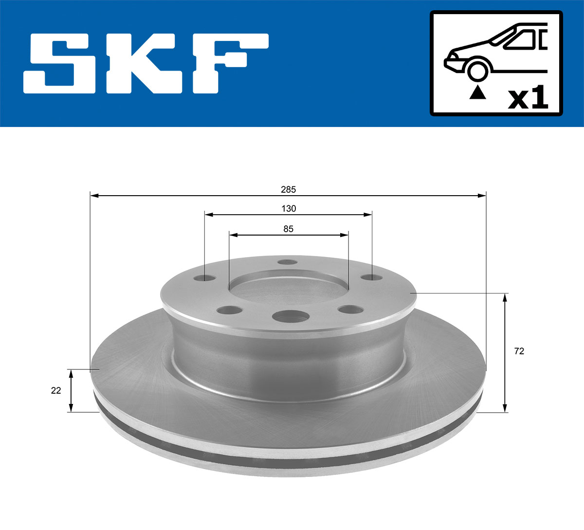 Disques de frein SKF VKBD 81234 V1