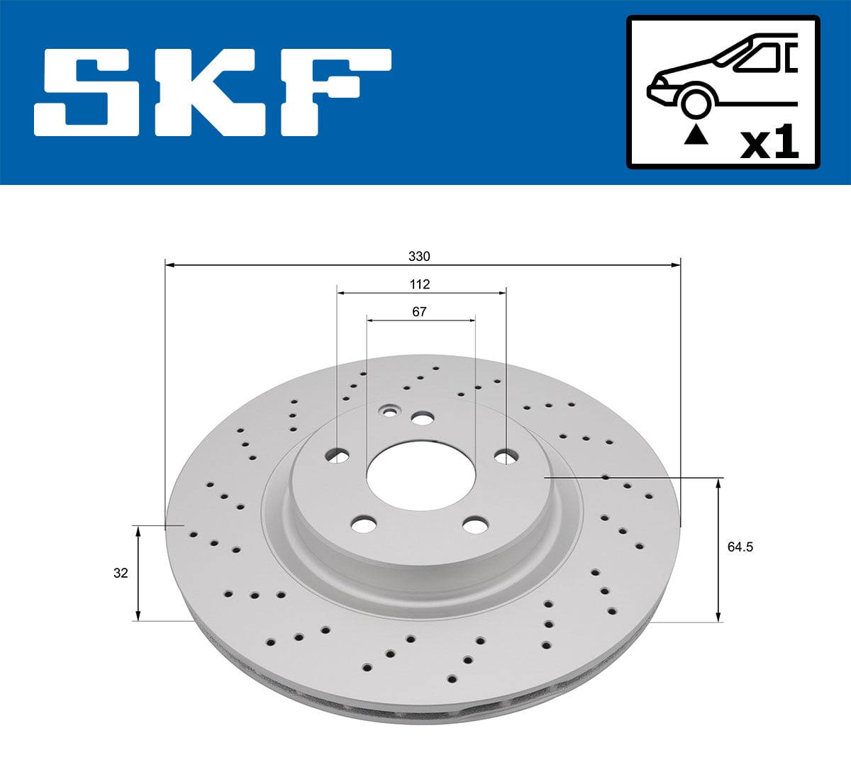 Disques de frein SKF VKBD 81239 V1