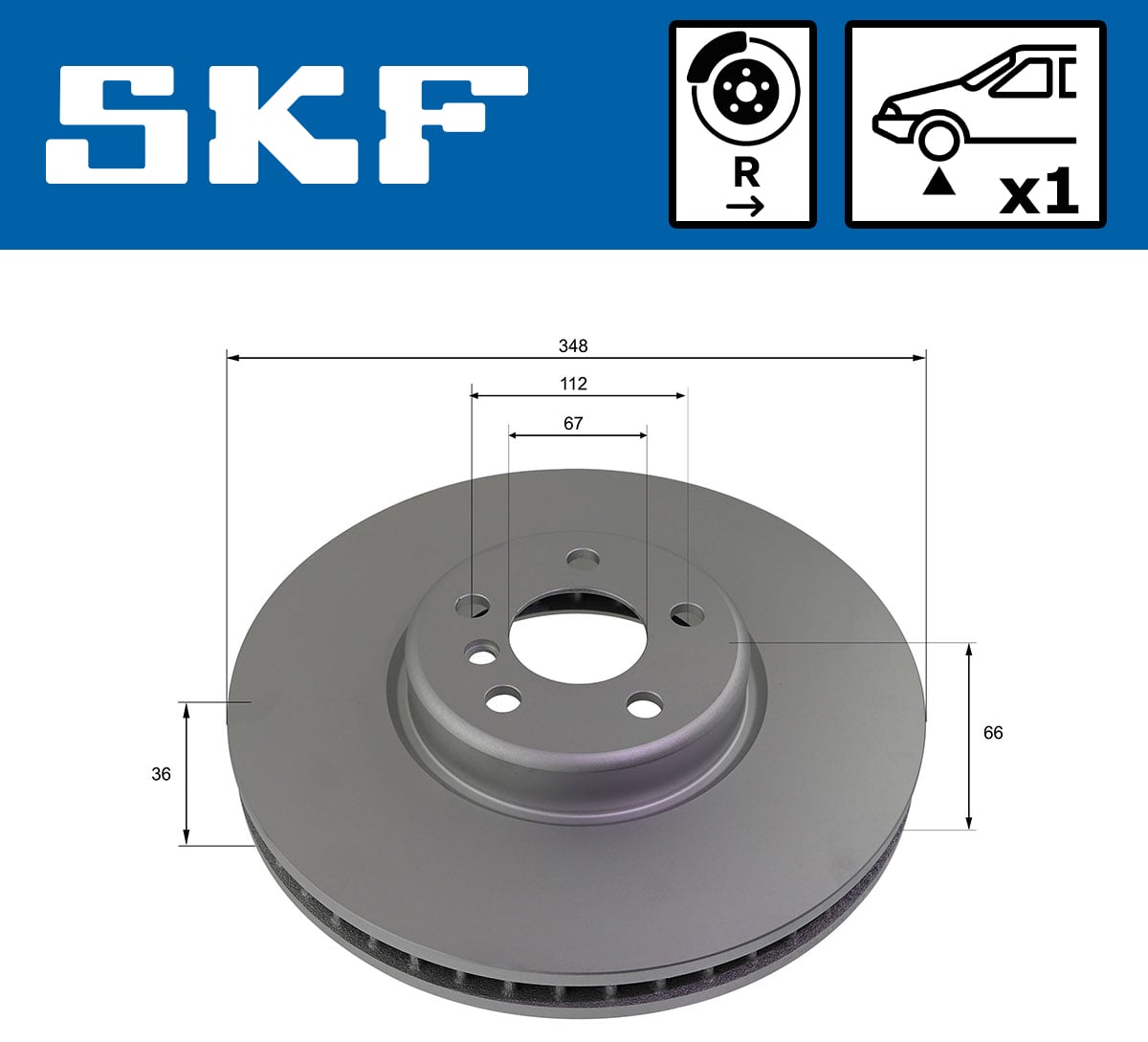 Disques de frein SKF VKBD 81244 V1