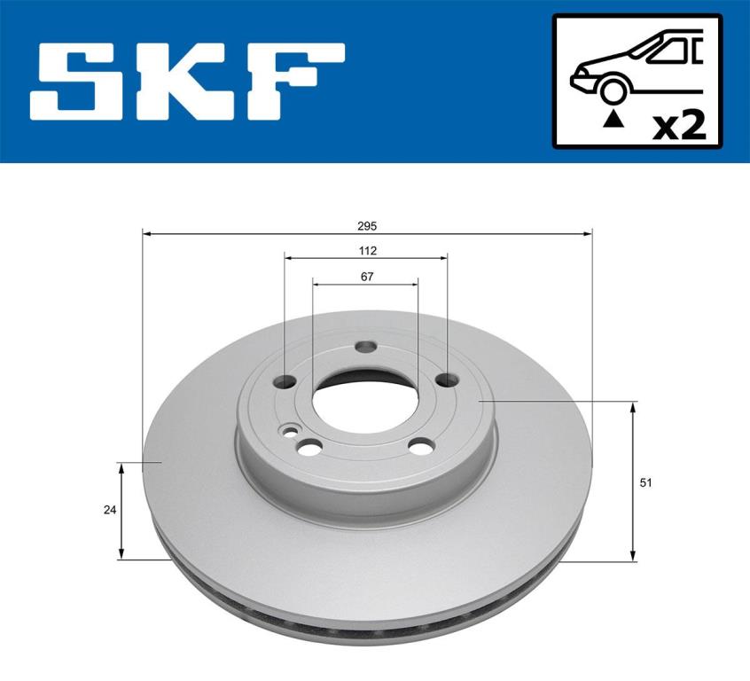 Disques de frein SKF ref. VKBD 81280 V2