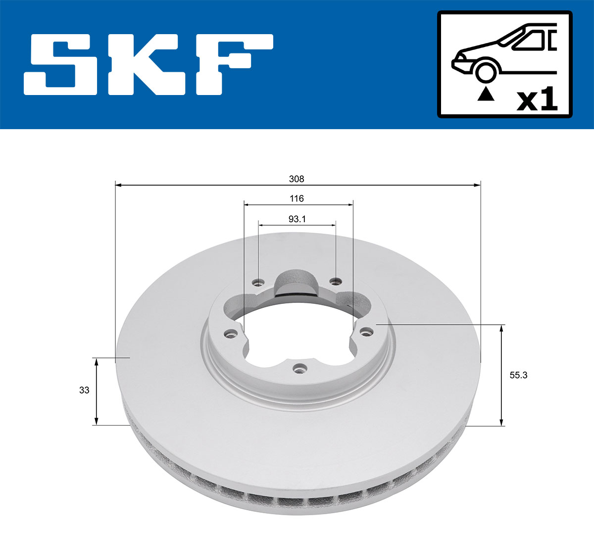 Disques de frein SKF VKBD 81283 V1