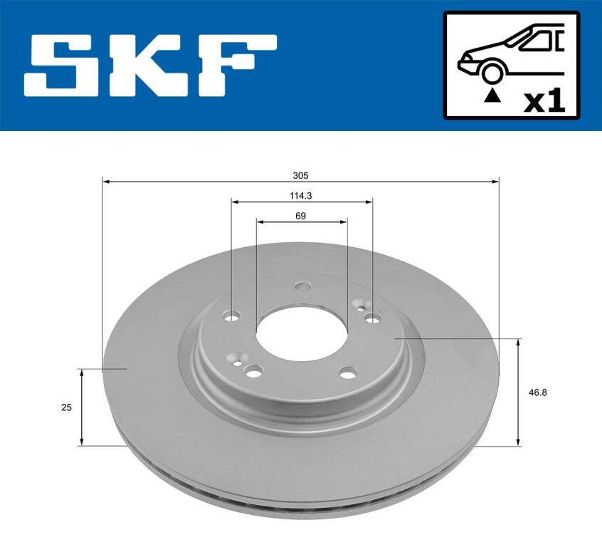 Disques de frein SKF VKBD 81296 V1