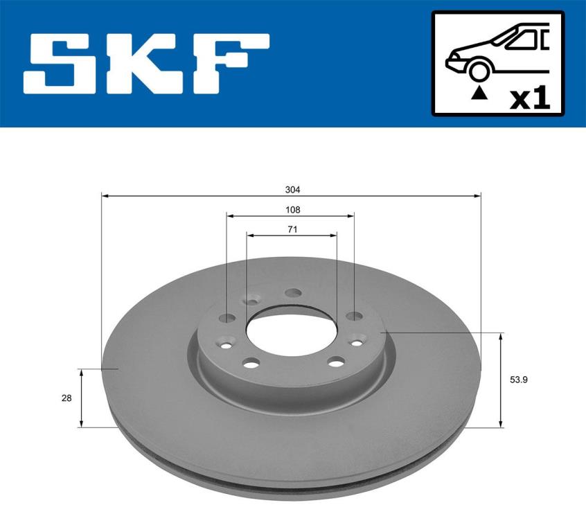 Disques de frein SKF ref. VKBD 81299 V1