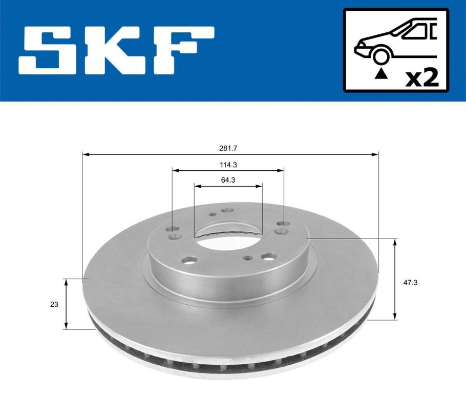 Discos de freno SKF ref. VKBD 81302 V2
