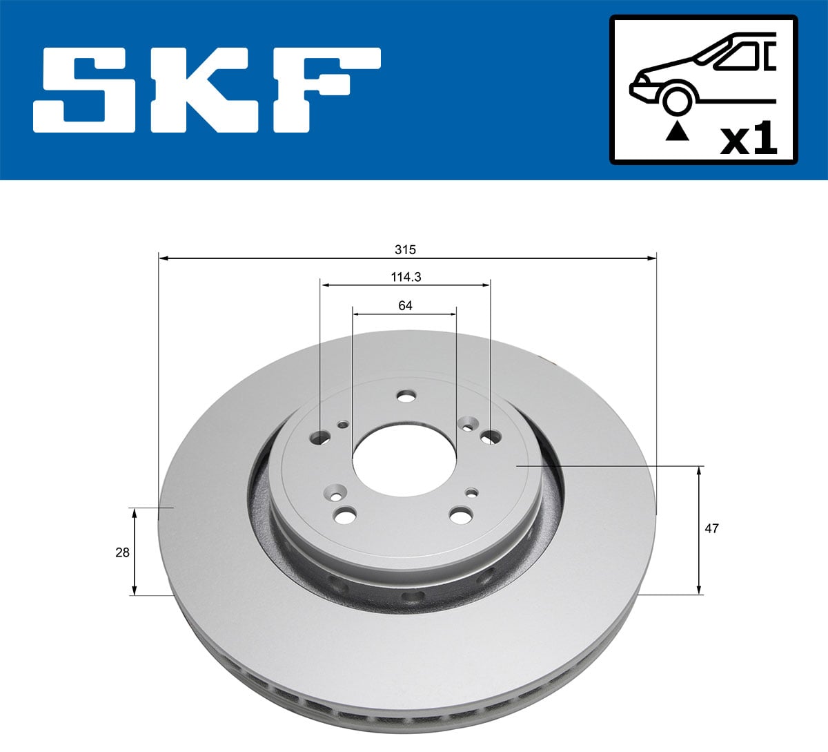 Disques de frein SKF VKBD 81303 V1