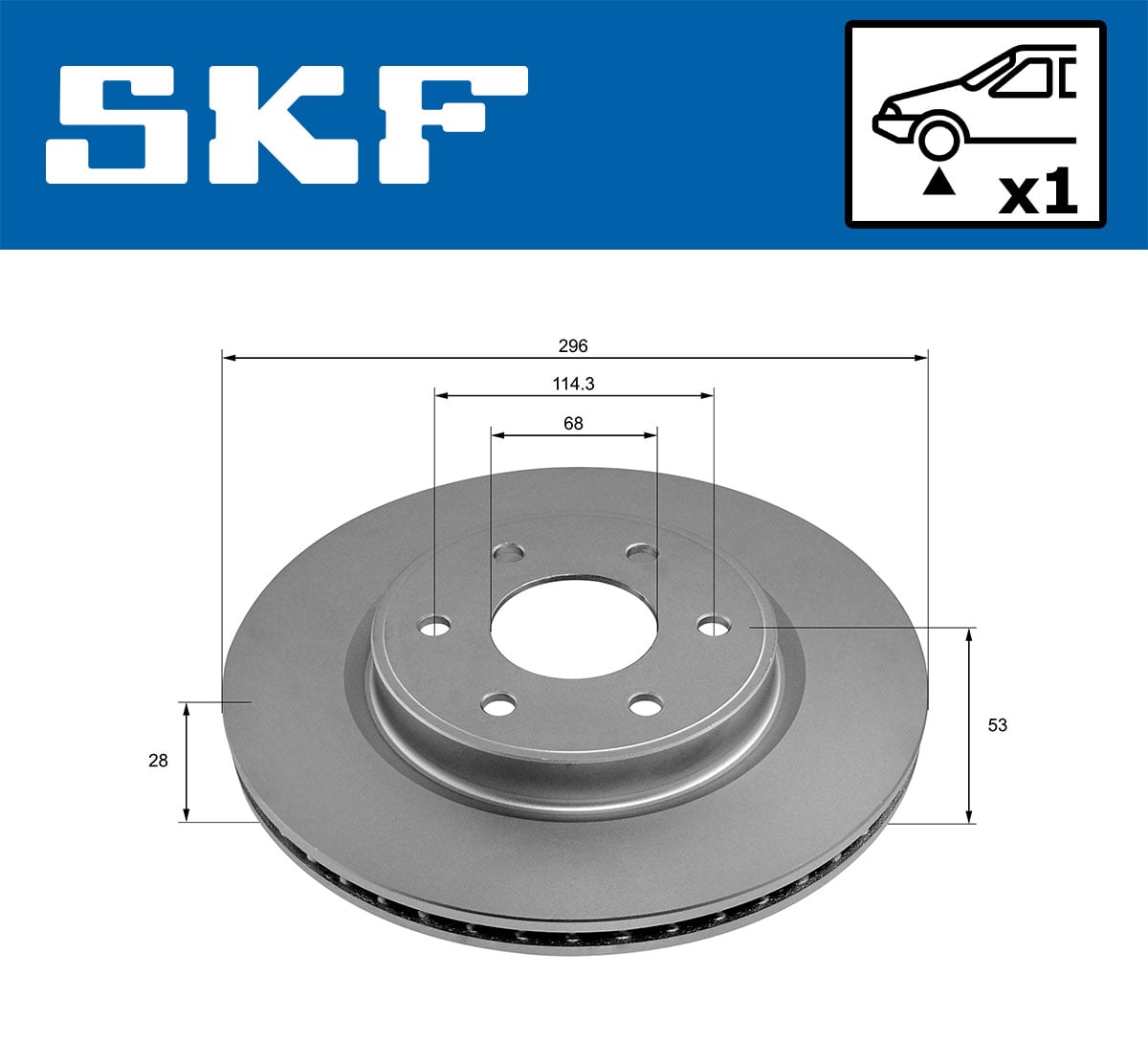 Discos de travão SKF VKBD 81313 V1