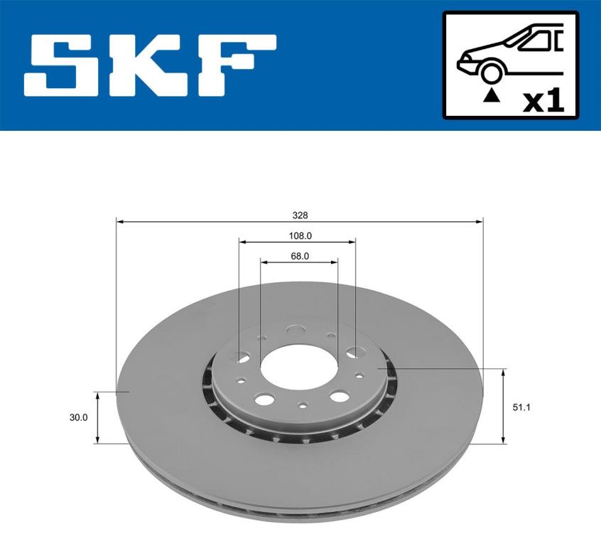 Disques de frein SKF ref. VKBD 81329 V1