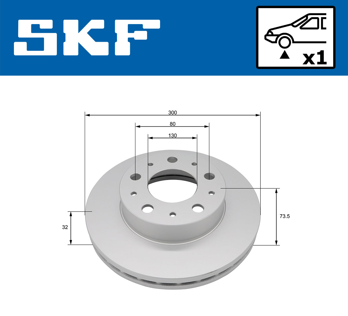 Discos de travão SKF VKBD 81359 V1