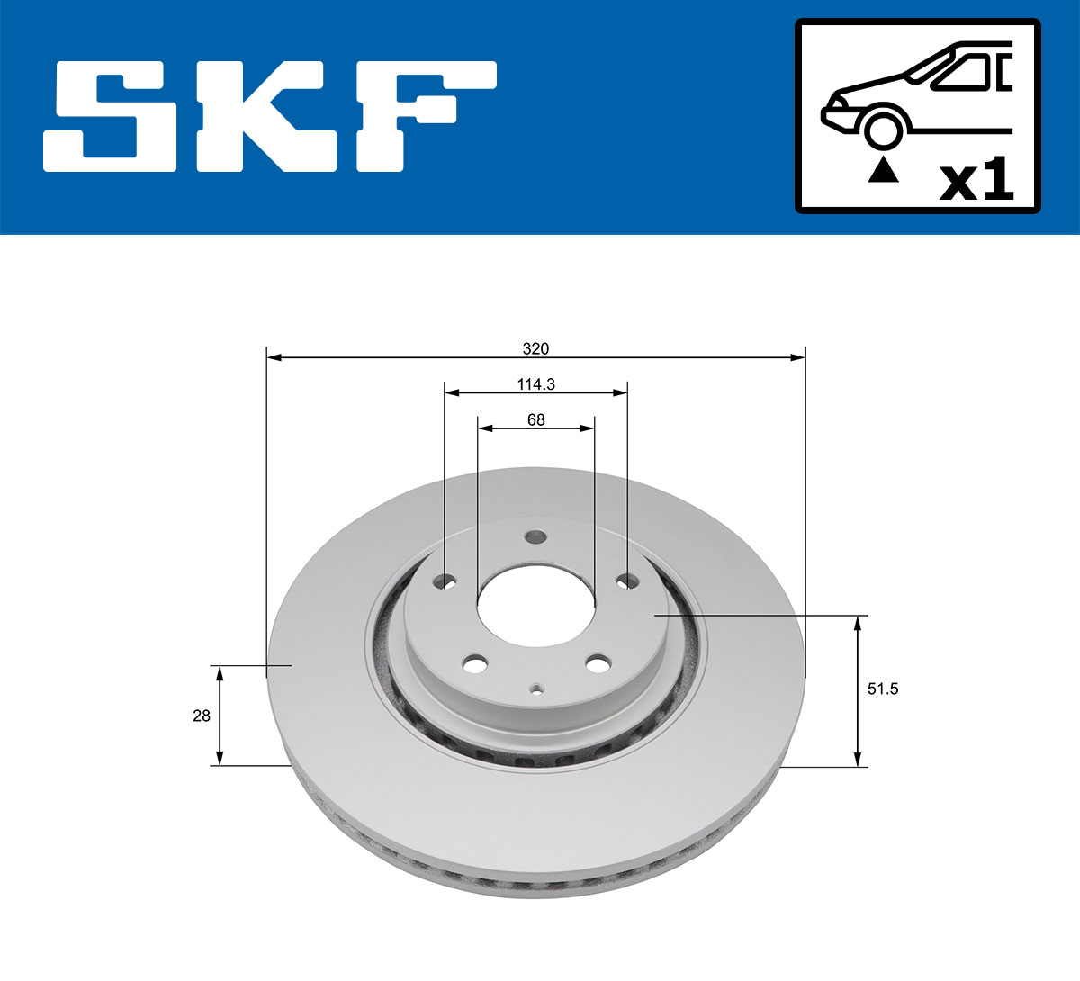 Disques de frein SKF VKBD 81406 V1