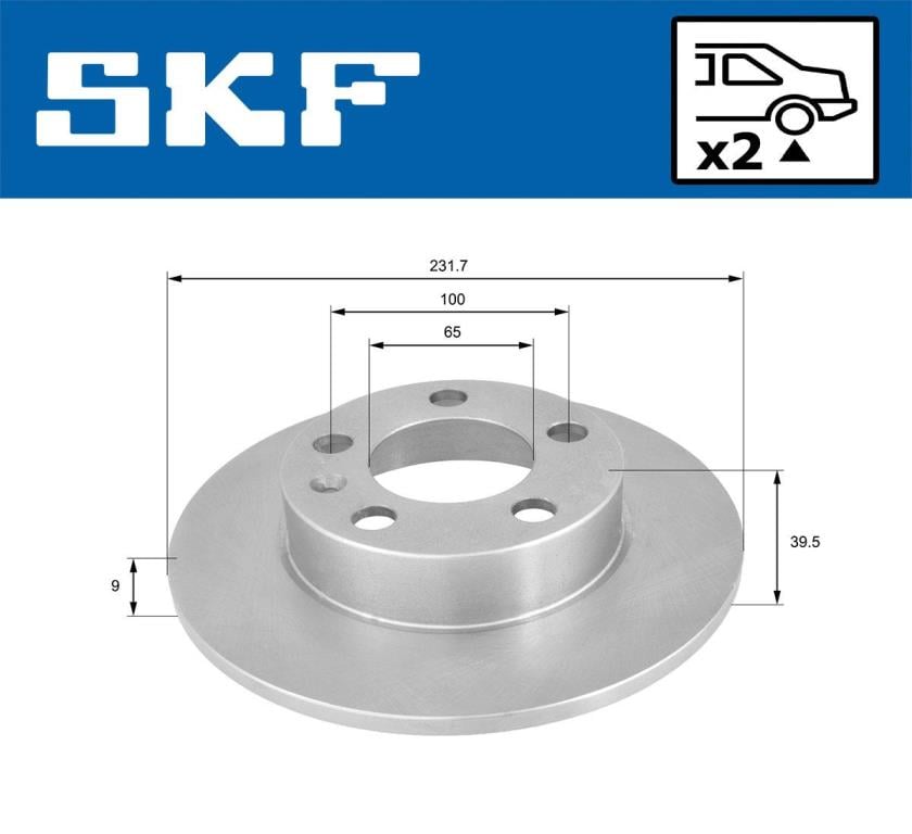 Disques de frein SKF ref. VKBD 90023 S2