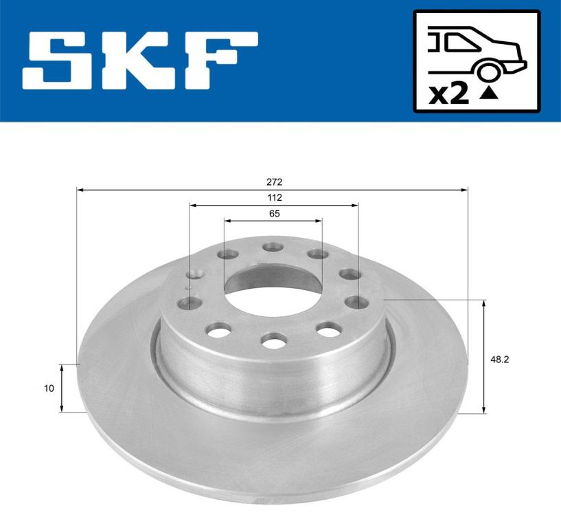 Disques de frein SKF ref. VKBD 90041 S2