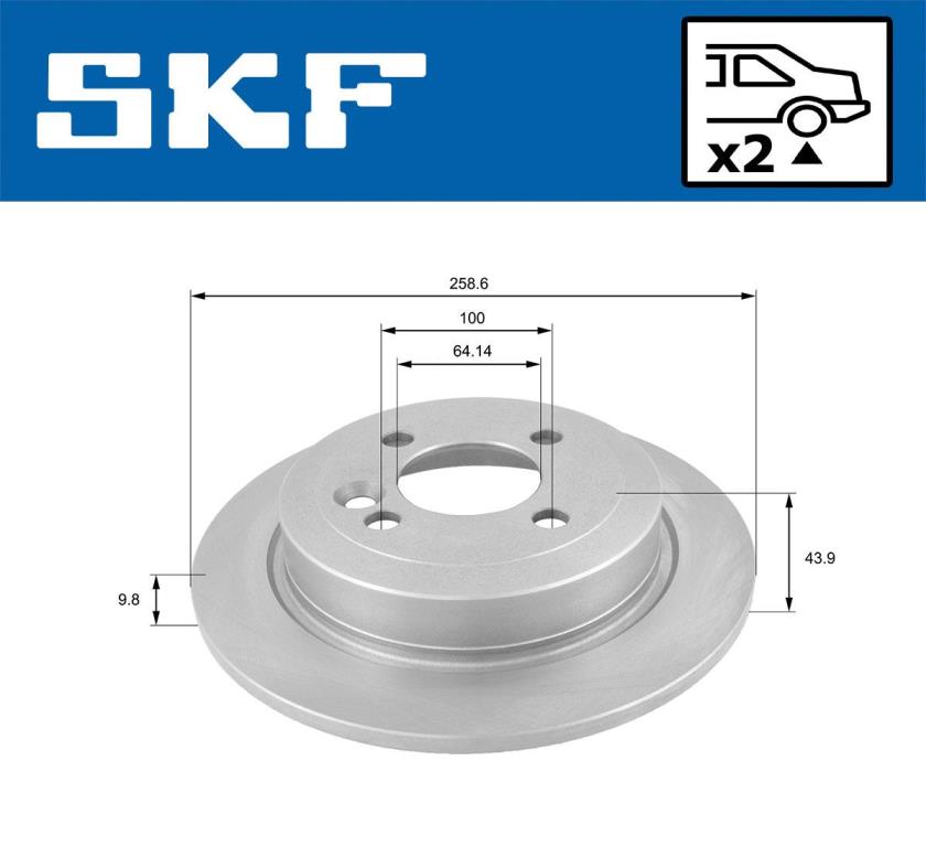 Disques de frein SKF VKBD 90050 S2