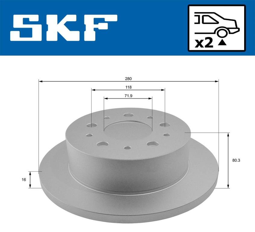 Disques de frein SKF VKBD 90065 S2
