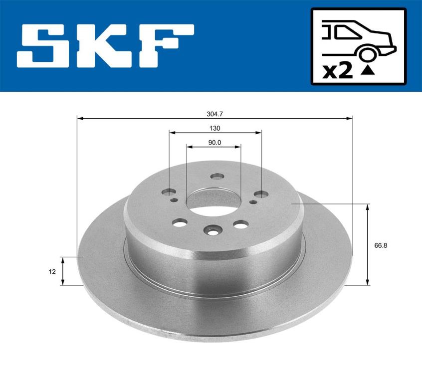 Disques de frein SKF ref. VKBD 90069 S2
