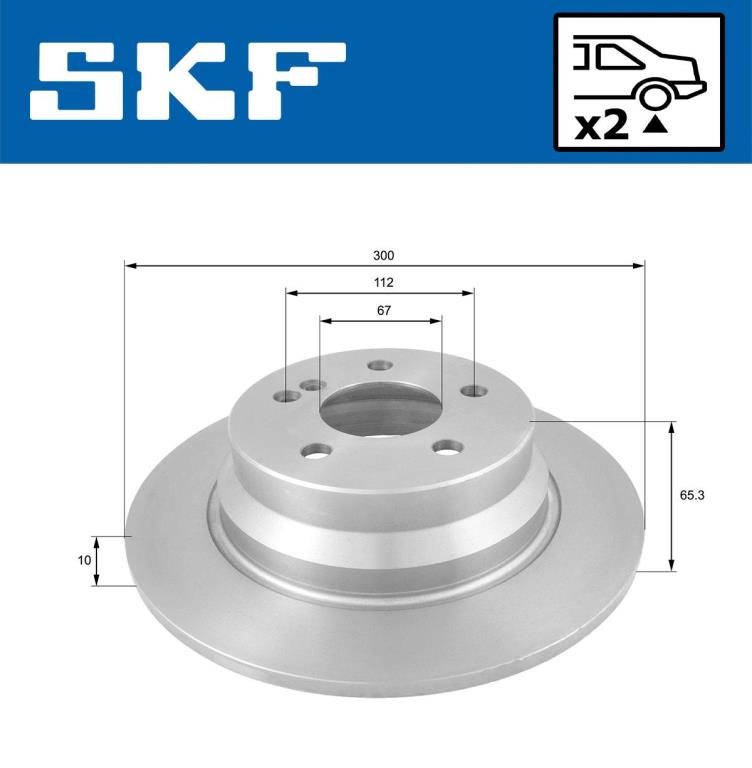 Discos de travão SKF ref. VKBD 90072 S2