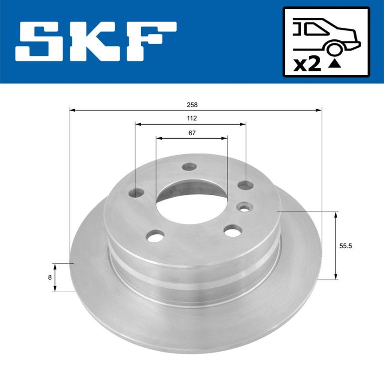 Disques de frein SKF ref. VKBD 90083 S2