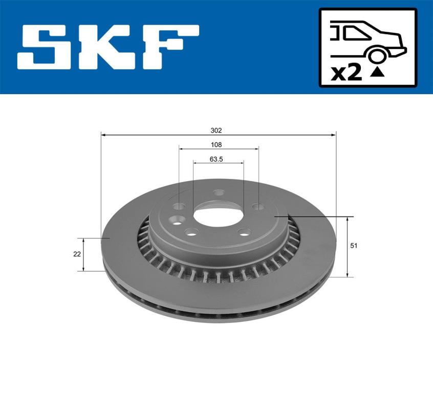 Disques de frein SKF VKBD 90084 V2