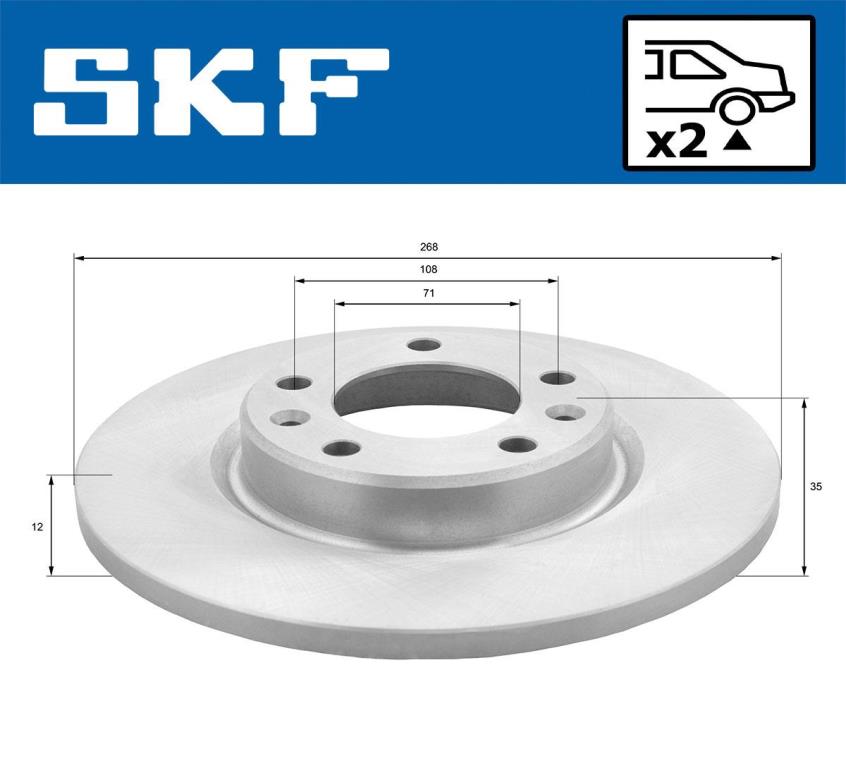 Disques de frein SKF ref. VKBD 90087 S2