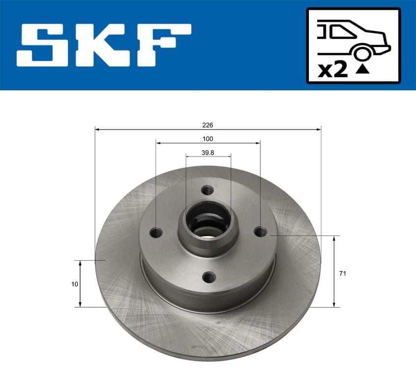 Disques de frein SKF ref. VKBD 90105 S2