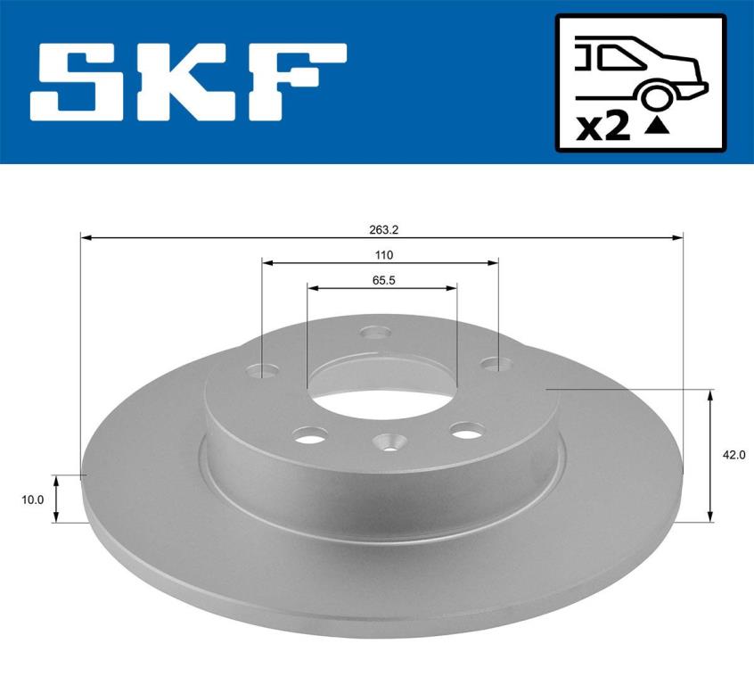 Disques de frein SKF ref. VKBD 90115 S2