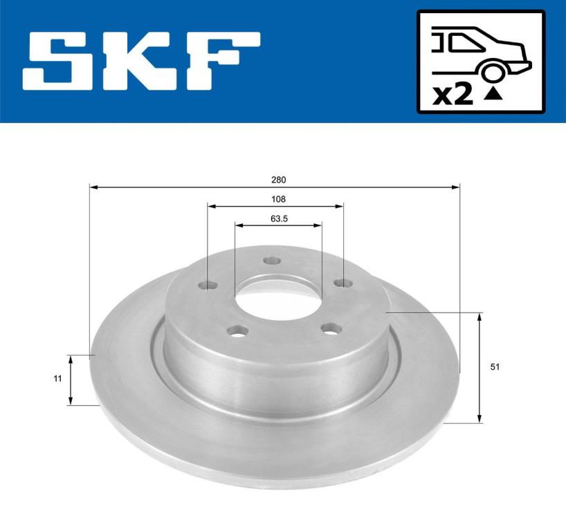 Disques de frein SKF VKBD 90121 S2