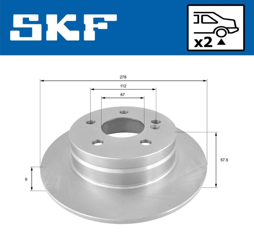 Discos de travão SKF ref. VKBD 90145 S2