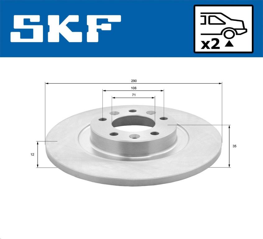 Disques de frein SKF ref. VKBD 90155 S2