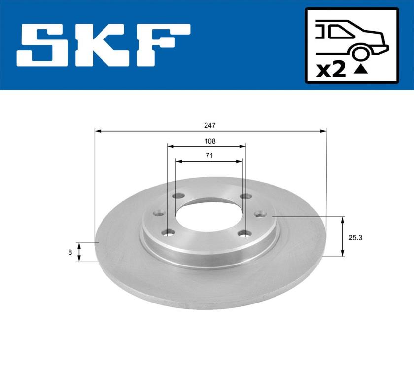 Disques de frein SKF ref. VKBD 90169 S2
