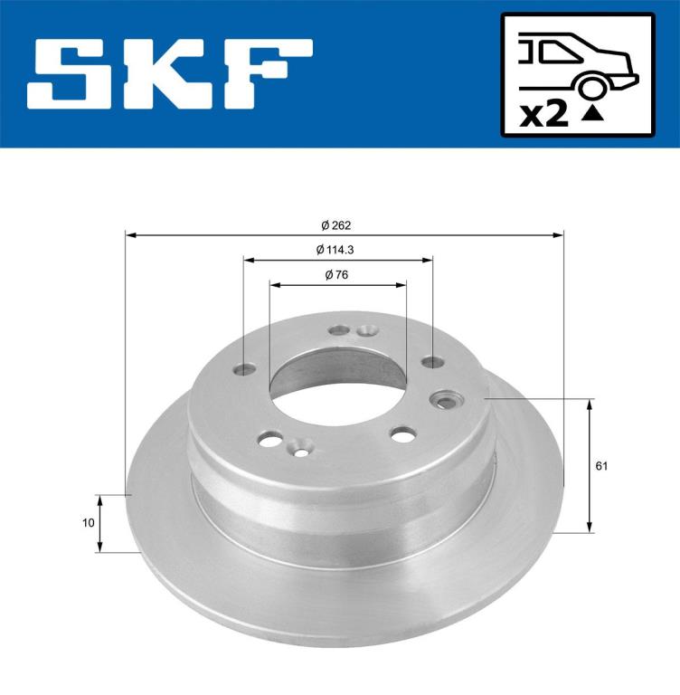 Disques de frein SKF ref. VKBD 90186 S2