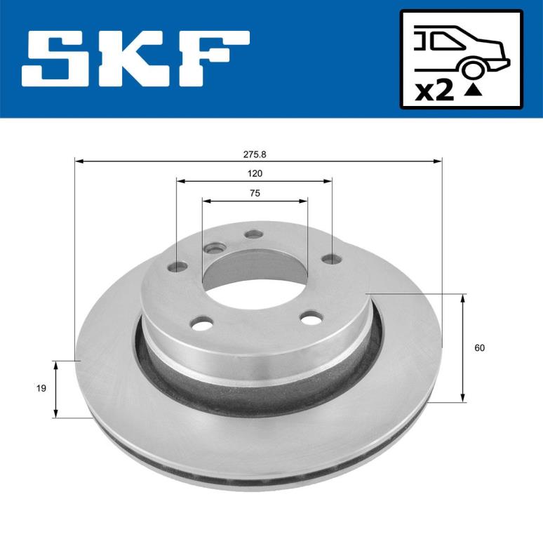 Disques de frein SKF VKBD 90192 V2