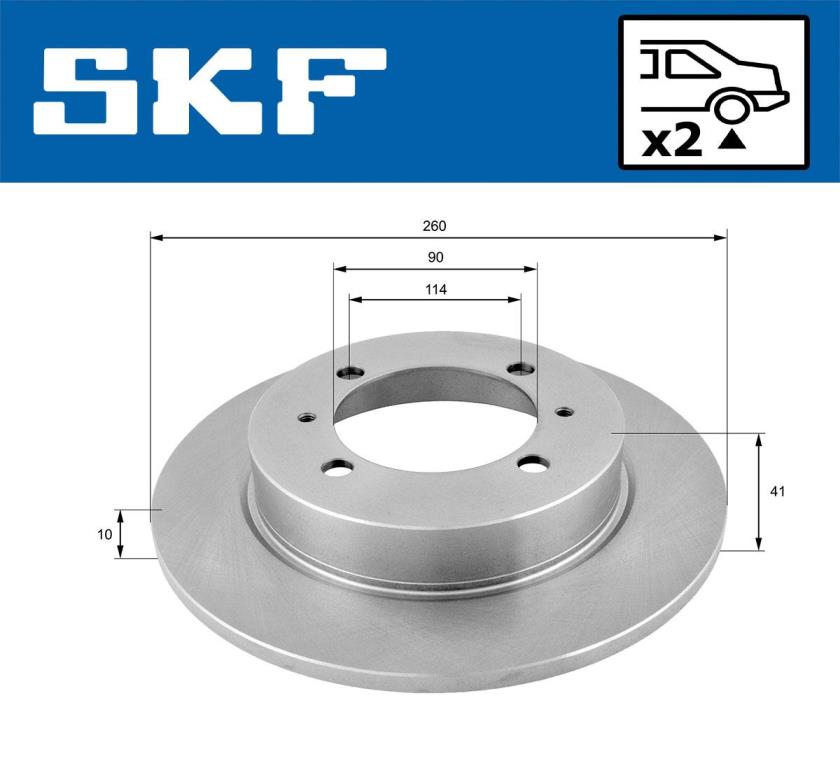 Disques de frein SKF ref. VKBD 90201 S2