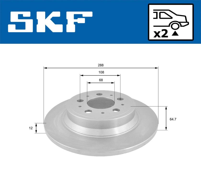 Discos de freno SKF ref. VKBD 90202 S2