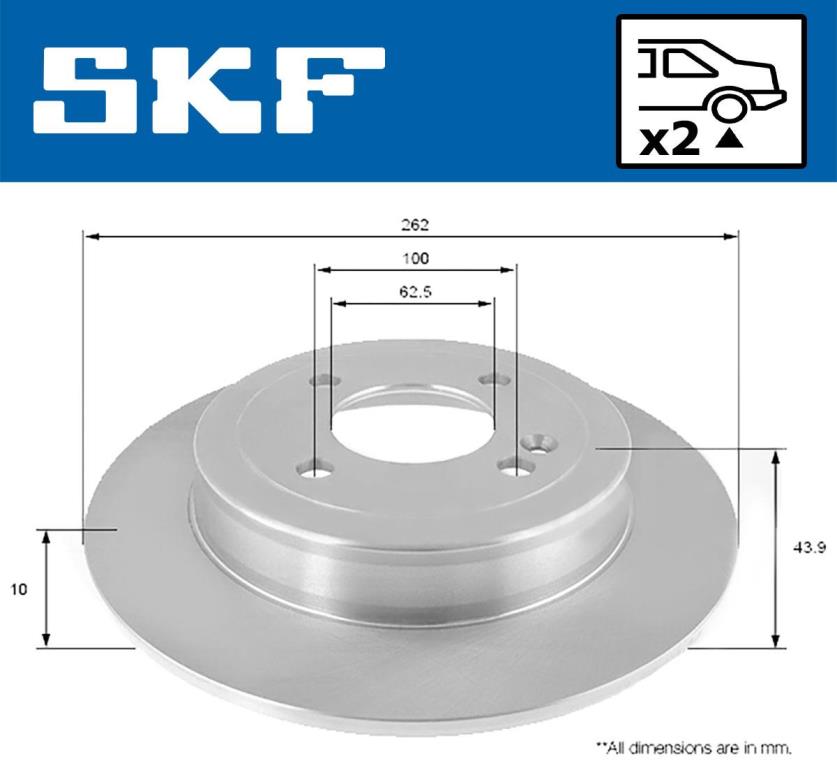 Discos de freno SKF ref. VKBD 90206 S2