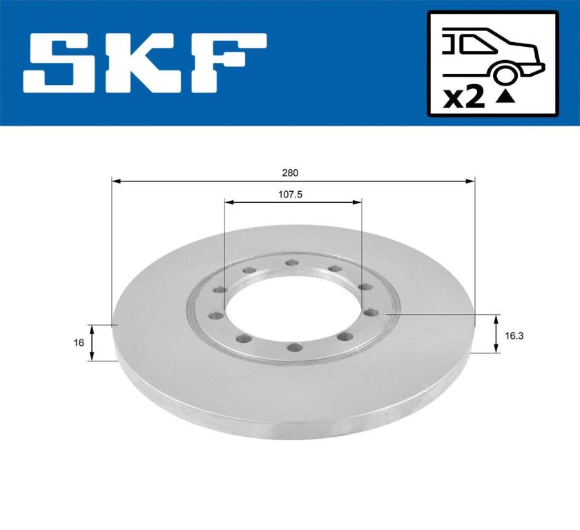 Discos de freno SKF ref. VKBD 90207 S2