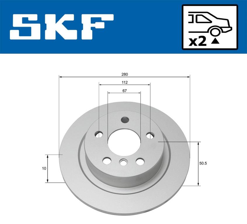 Discos de freno SKF ref. VKBD 90224 S2