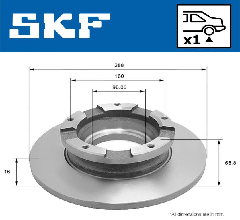 Discos de freno SKF ref. VKBD 90258 S1