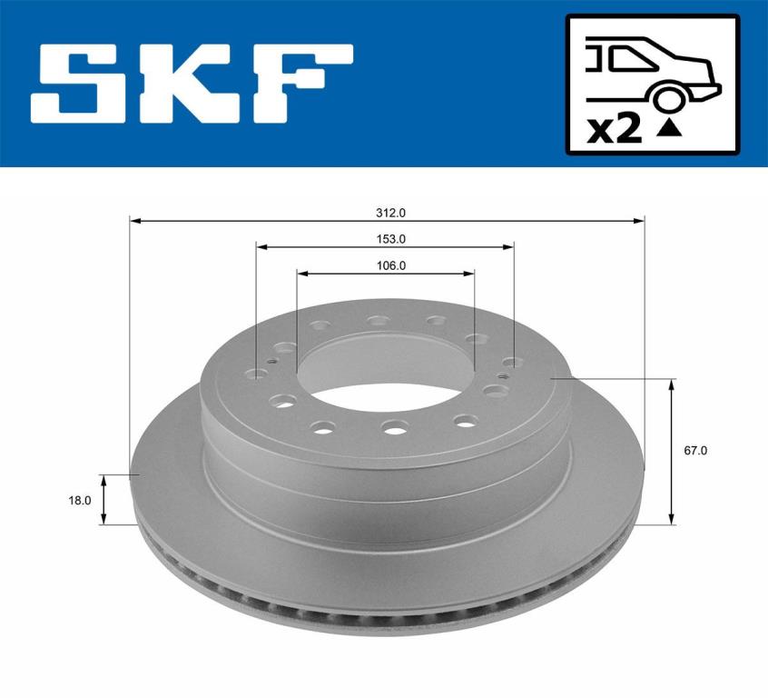 Discos de freno SKF ref. VKBD 90272 V2