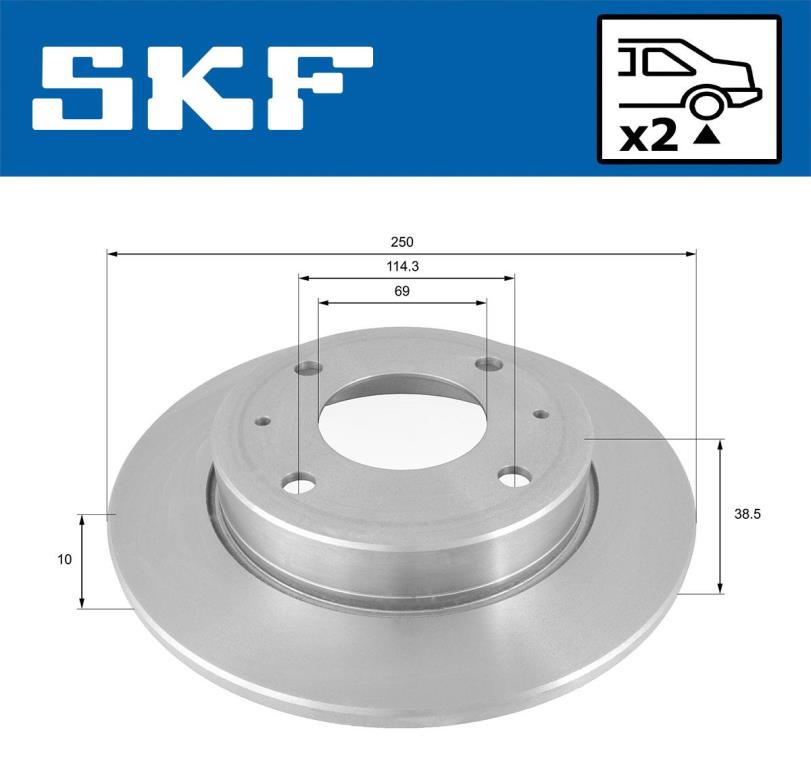 Discos de freno SKF ref. VKBD 90285 S2