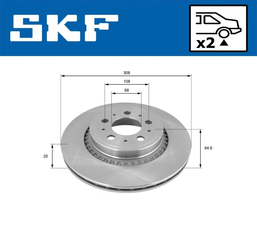Discos de travão SKF ref. VKBD 90296 V2