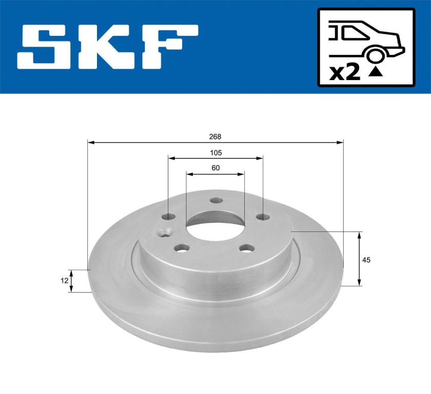 Disques de frein SKF VKBD 90298 S2