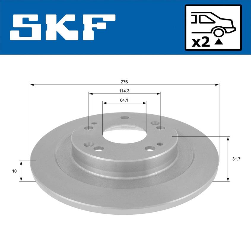 Discos de freno SKF ref. VKBD 90318 S2