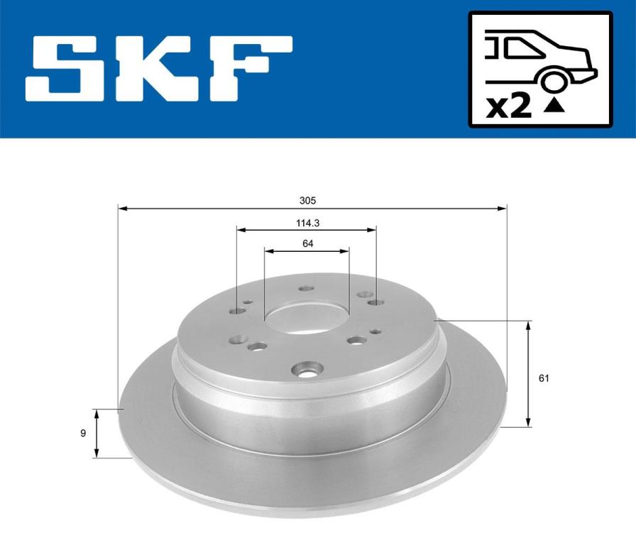 Disques de frein SKF VKBD 90325 S2