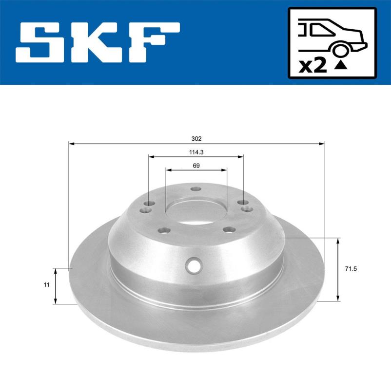 Disques de frein SKF ref. VKBD 90329 S2