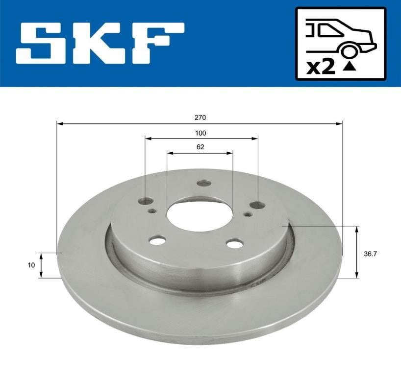 Discos de travão SKF ref. VKBD 90330 S2