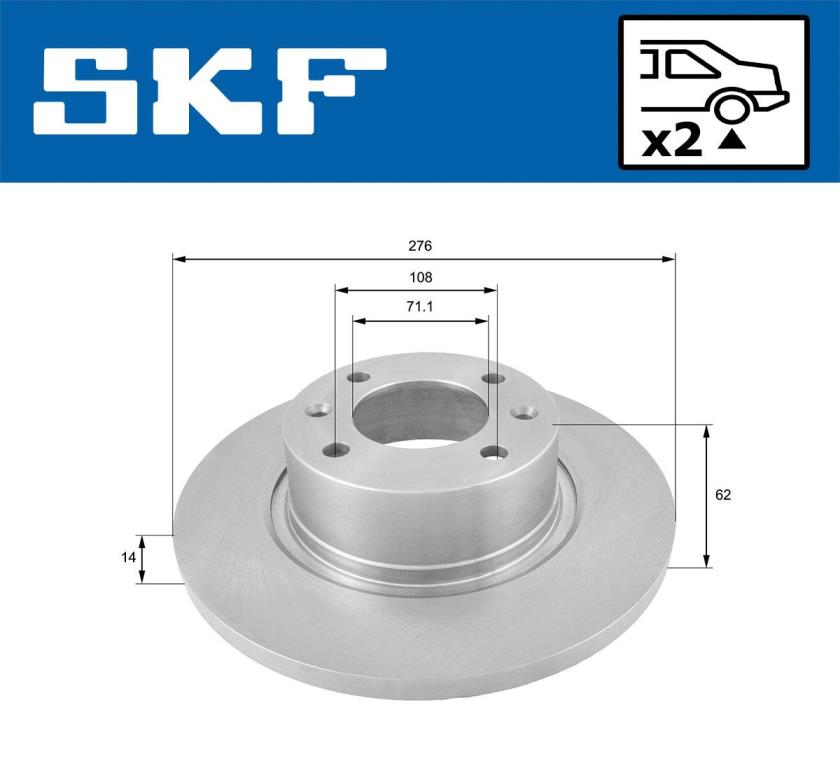 Discos de freno SKF ref. VKBD 90332 S2